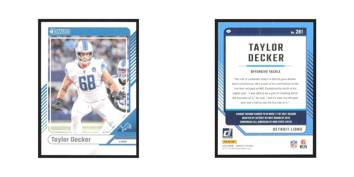 2024 Donruss Taylor Decker Lions #281