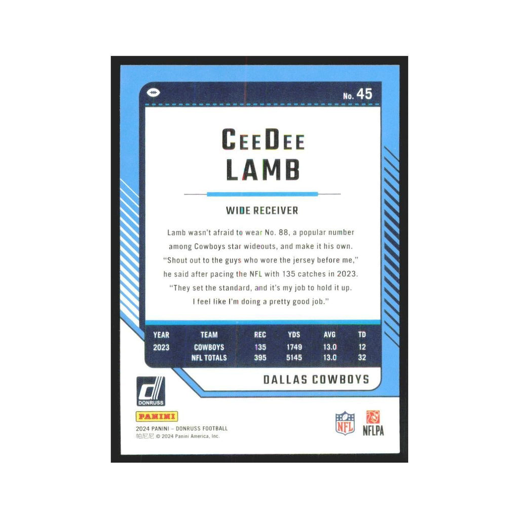 2024 Donruss CeeDee Lamb Cowboys #45