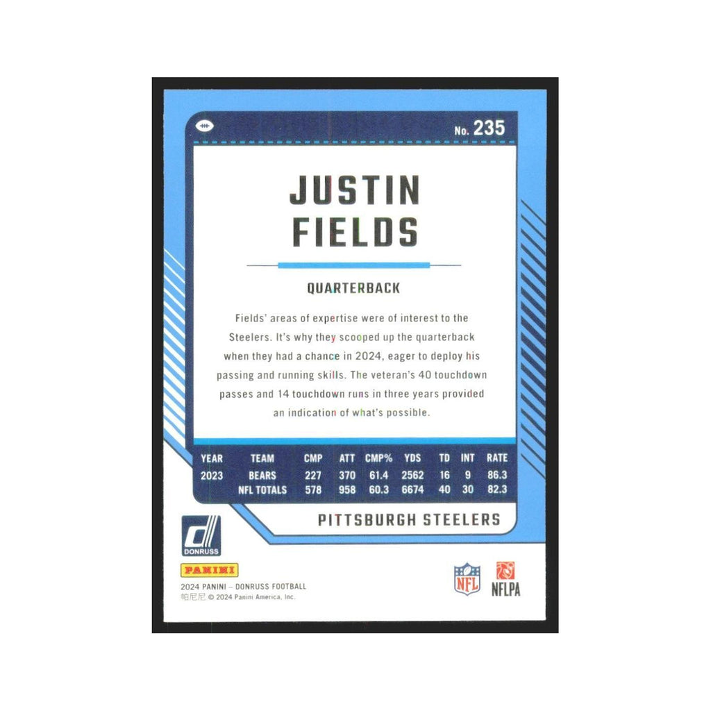 2024 Donruss Justin Fields Steelers #235