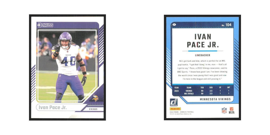 2024 Donruss Ivan Pace Jr. Vikings #104