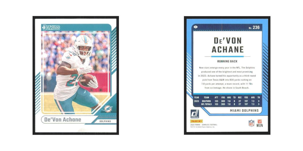 2024 Donruss De'Von Achane Dolphins #236