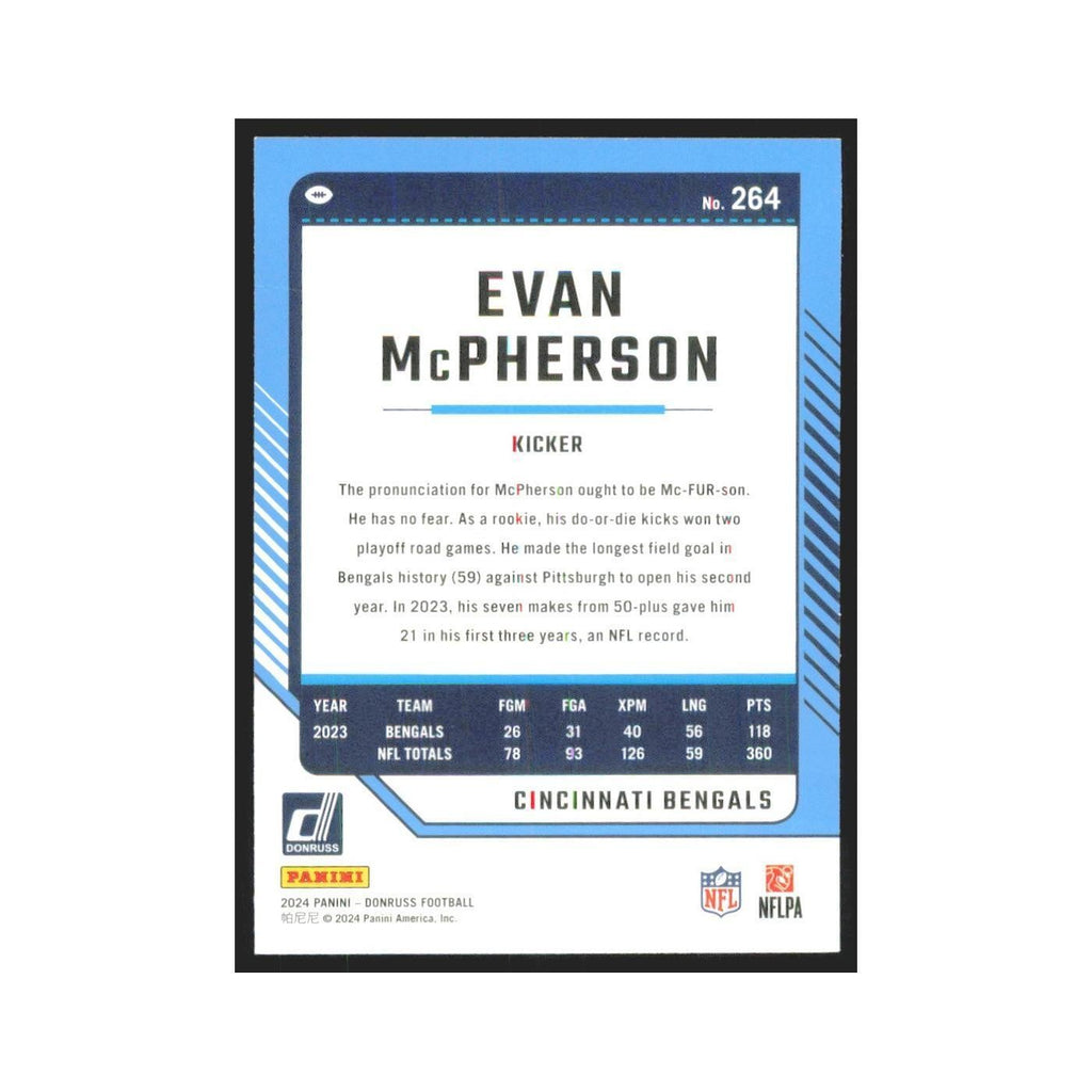 2024 Donruss Evan McPherson Bengals #264