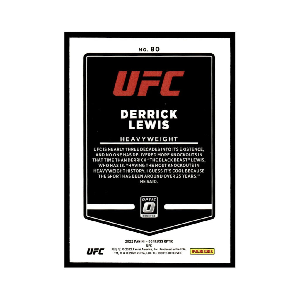 Derrick Lewis 2022 Donruss Optic UFC #80 NM