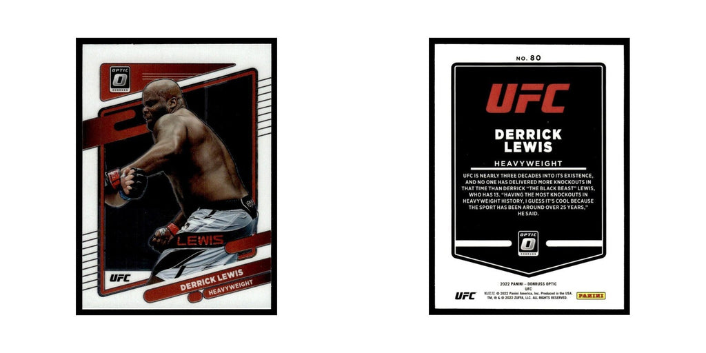 Derrick Lewis 2022 Donruss Optic UFC #80 NM