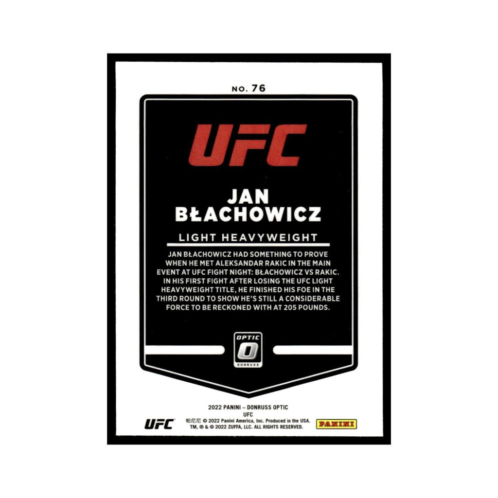 Jan Blachowicz 2022 Donruss Optic UFC #76 NM