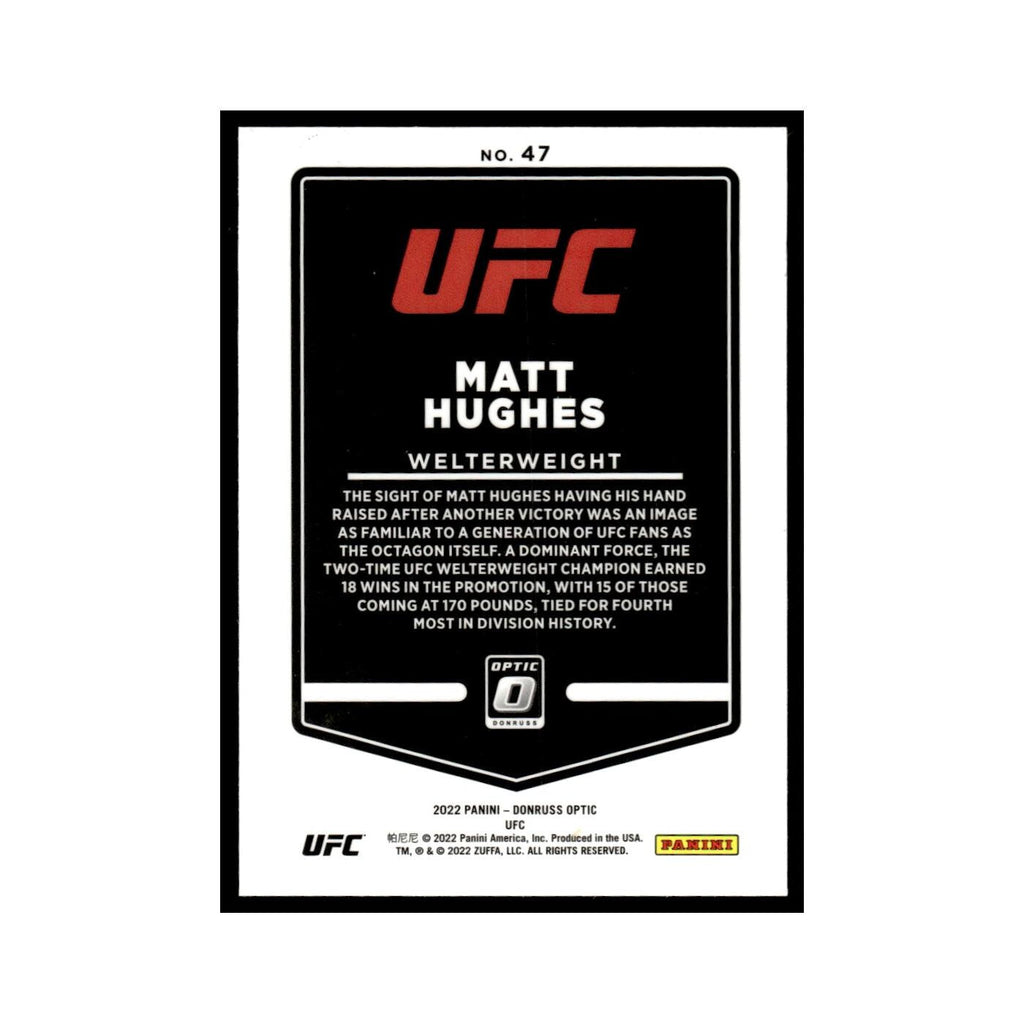 Matt Hughes 2022 Donruss Optic UFC #47 NM