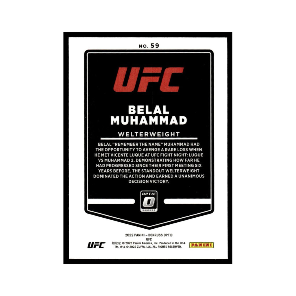 Belal Muhammad 2022 Donruss Optic UFC #59 NM