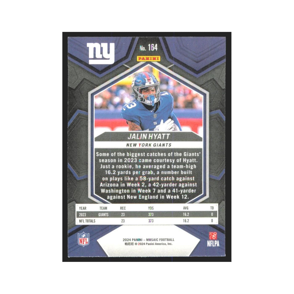 2024 Panini Mosaic Jalin Hyatt Giants #164