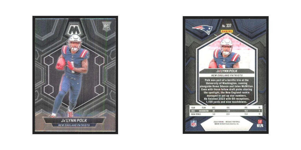 2024 Panini Mosaic Ja'Lynn Polk RC Patriots #337