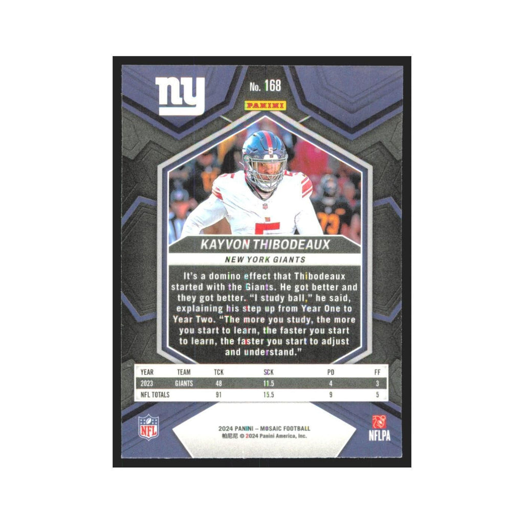 2024 Panini Mosaic Kayvon Thibodeaux Giants #168