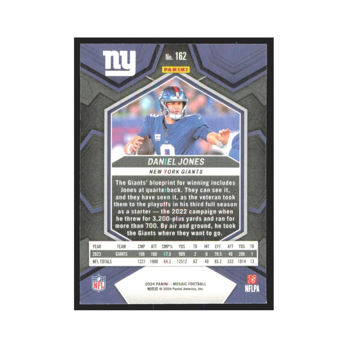 2024 Panini Mosaic Daniel Jones Giants #162