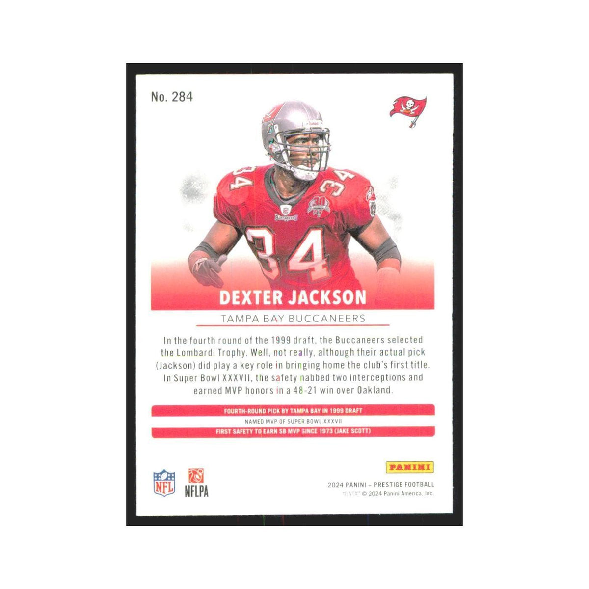 2024 Panini Prestige Dexter Jackson Buccaneers #284