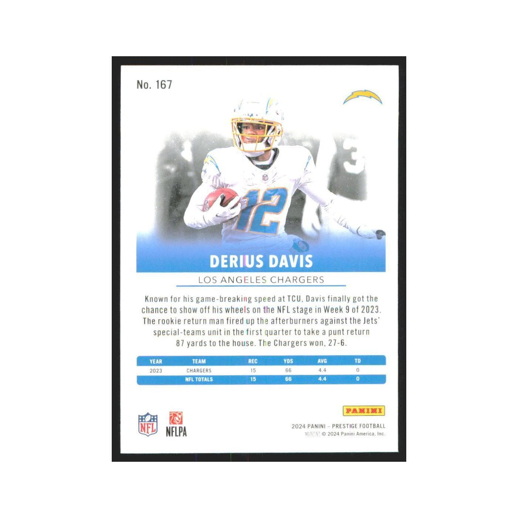 2024 Panini Prestige Derius Davis Chargers #167