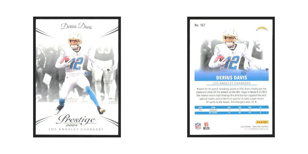 2024 Panini Prestige Derius Davis Chargers #167