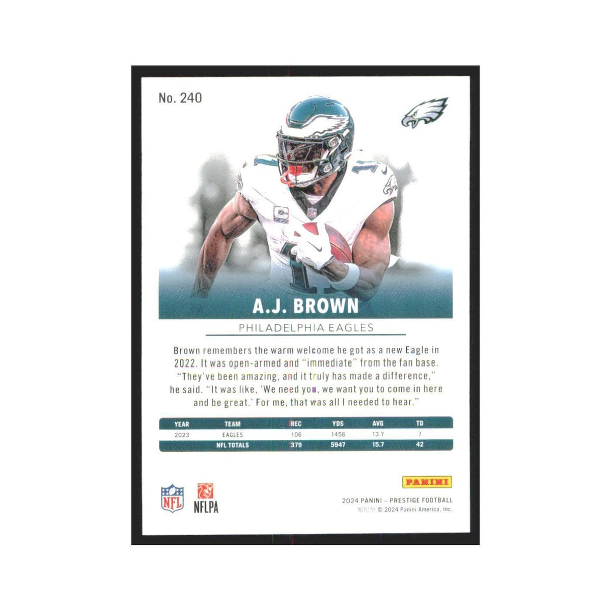 2024 Panini Prestige A.J. Brown Eagles #240