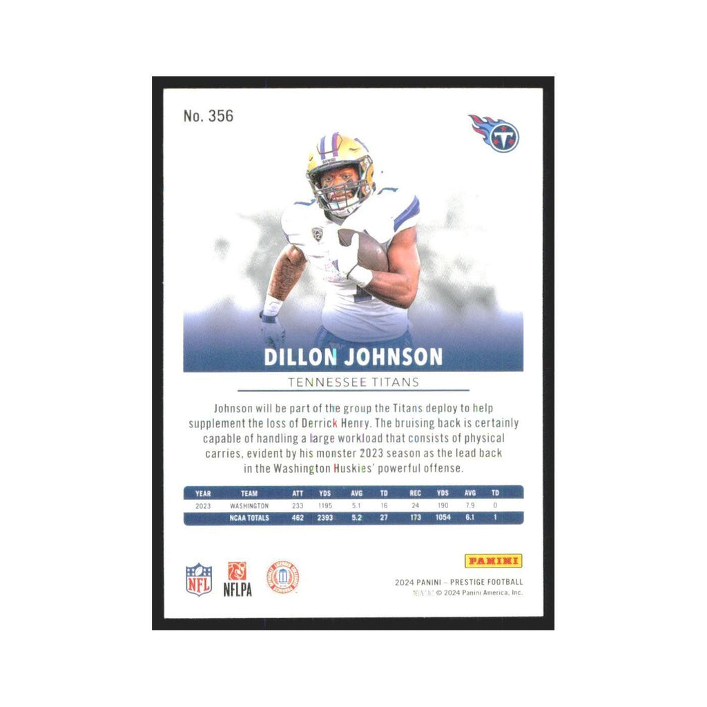 2024 Panini Prestige Dillon Johnson Titans #356