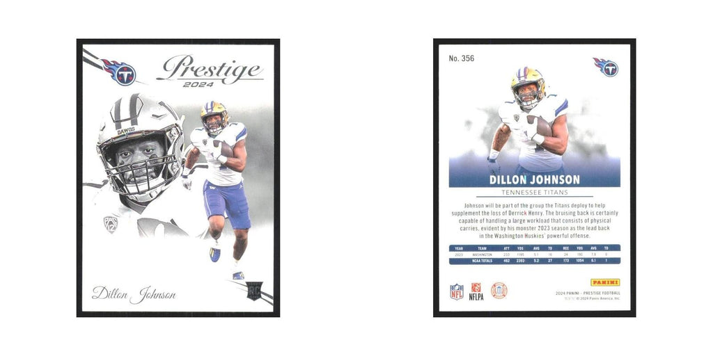 2024 Panini Prestige Dillon Johnson Titans #356