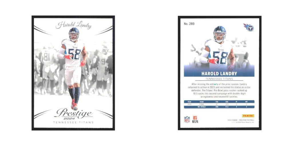 2024 Panini Prestige Harold Landry Titans #289
