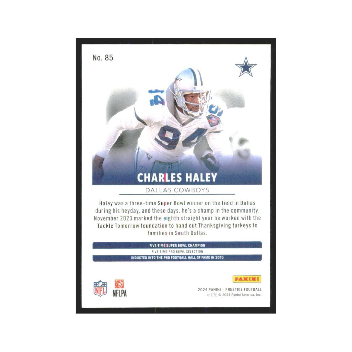 2024 Panini Prestige Charles Haley Cowboys #85