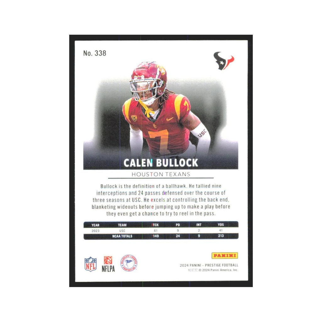 2024 Panini Prestige Calen Bullock RC Texans #338