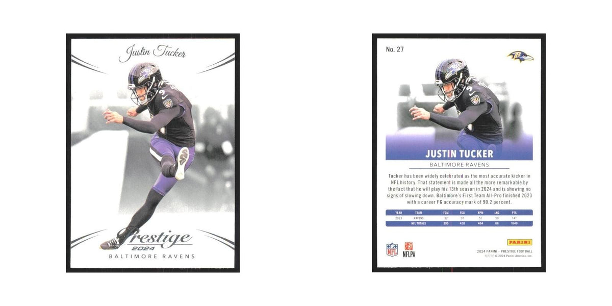 2024 Panini Prestige Justin Tucker Ravens #27