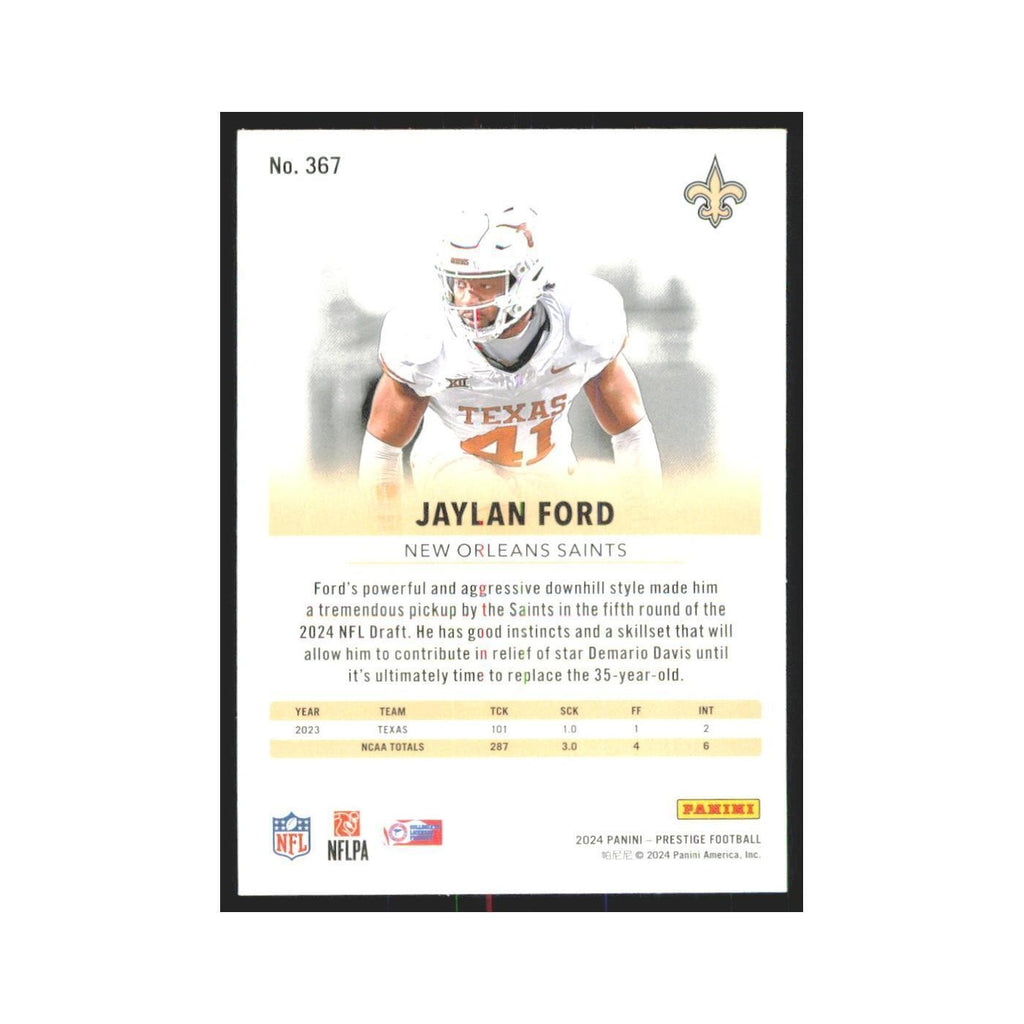2024 Panini Prestige Jaylan Ford Saints #367
