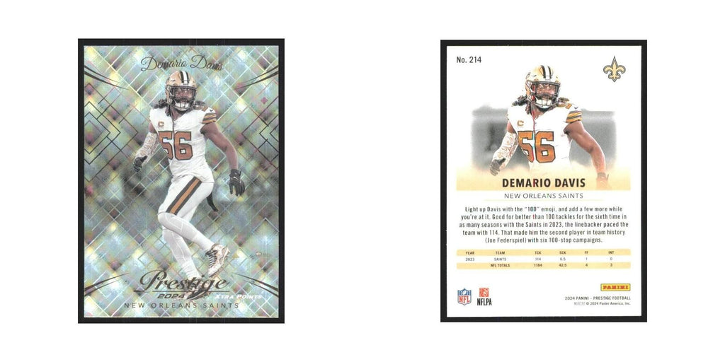 2024 Panini Prestige Demario Davis Saints #214