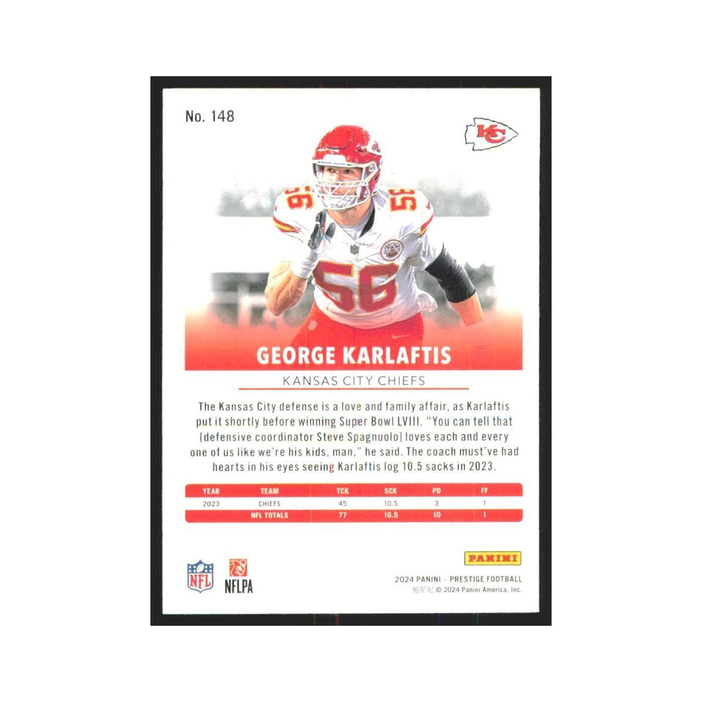 2024 Panini Prestige George Karlaftis Chiefs #148