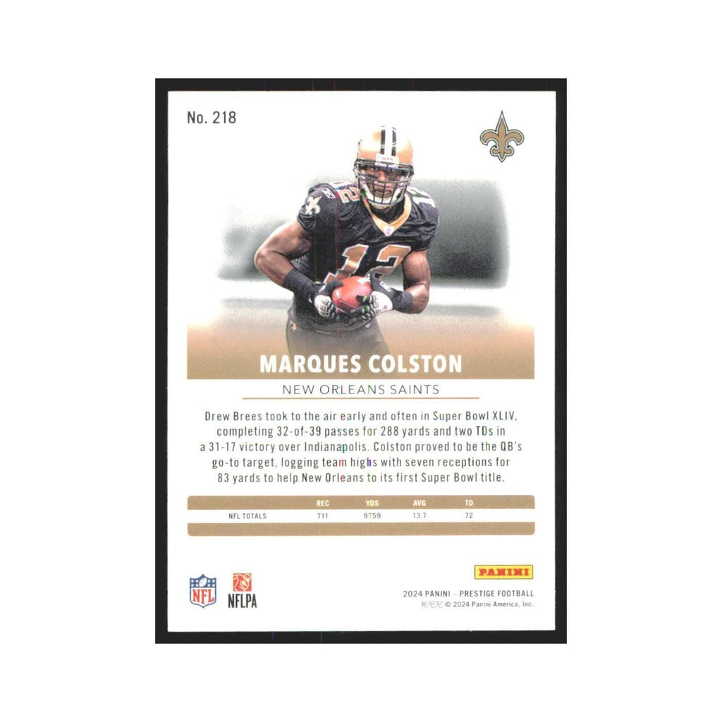 2024 Panini Prestige Marques Colston New Orlean Saints #218