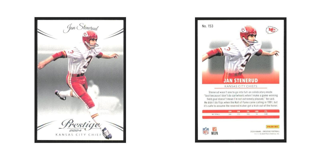 2024 Panini Prestige Jan Stenerud Chiefs #153