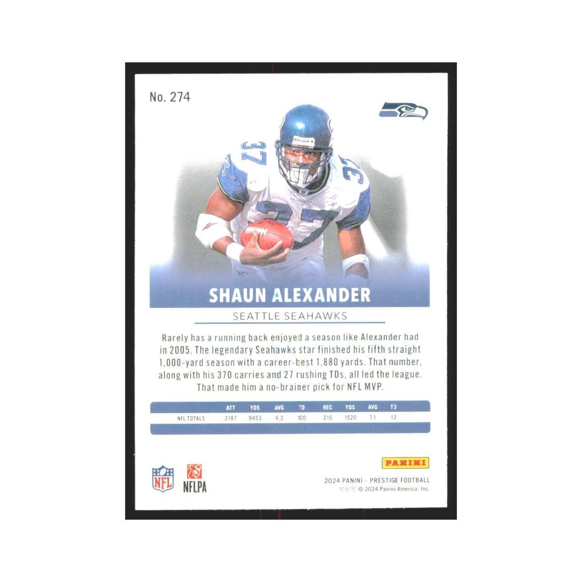 2024 Panini Prestige Shaun Alexander Seahawks #274