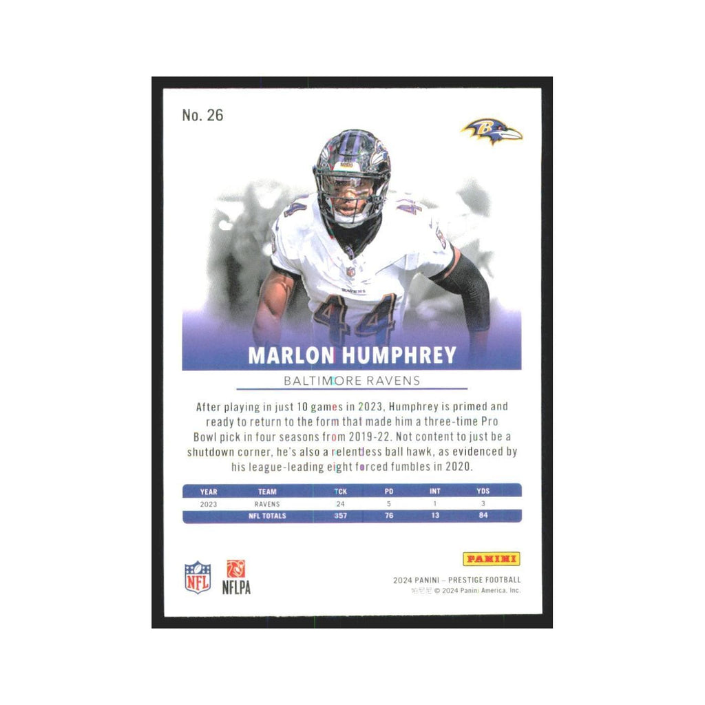 2024 Panini Prestige Marlon Humphrey Ravens #26