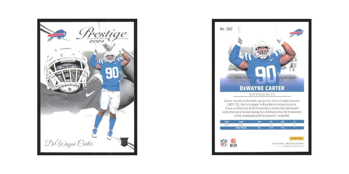 2024 Panini Prestige DeWayne Carter RC Bills #382