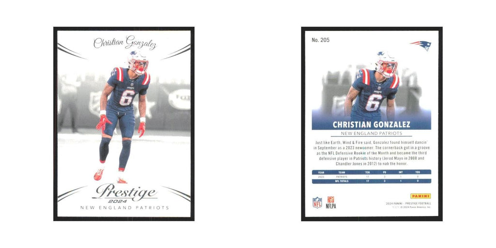 2024 Panini Prestige Christian Gonzalez Patriots #205