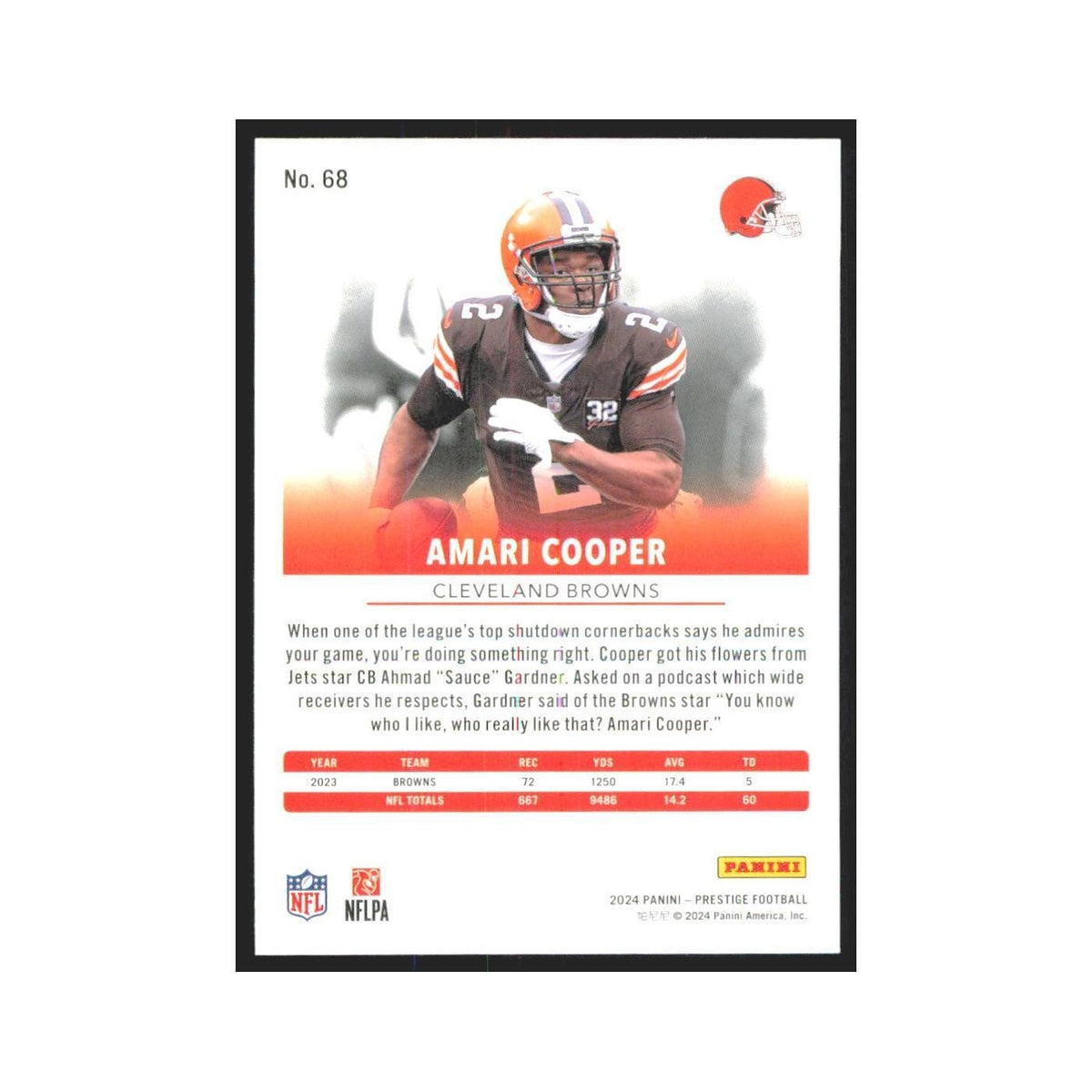2024 Panini Prestige Amari Cooper Browns #68