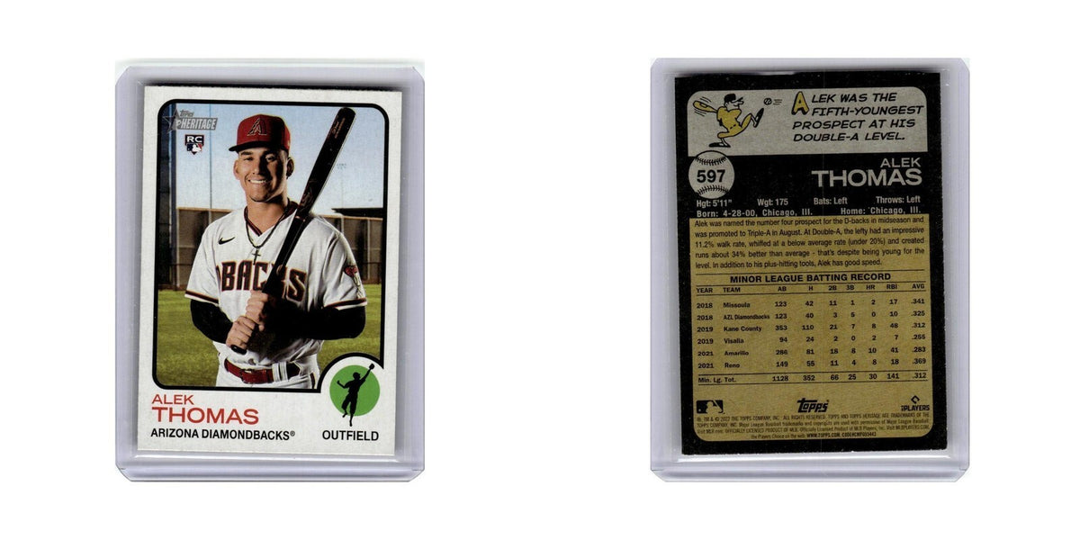 Alek Thomas Rookie 2022 Topps Heritage #597 Arizona Diamondbacks NM