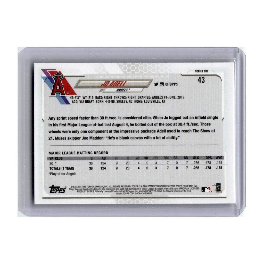 Jo Adell Rookie 2021 Topps #43 Los Angeles Angels Baseball Card NM