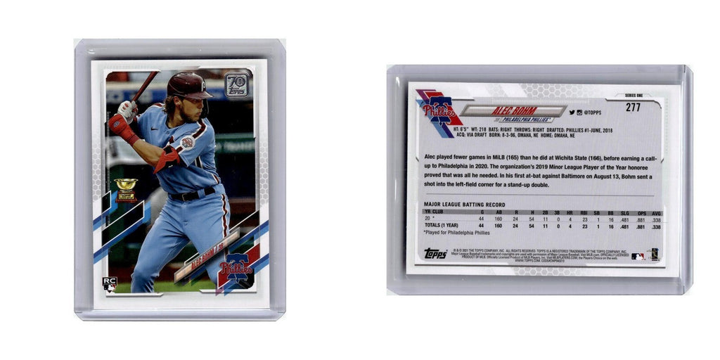 Alec Bohm Rookie 2021 Topps #277 Philadelphia Phillies Baseball Card NM