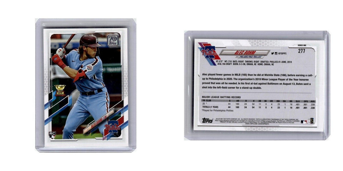 Alec Bohm Rookie 2021 Topps #277 Philadelphia Phillies Baseball Card NM