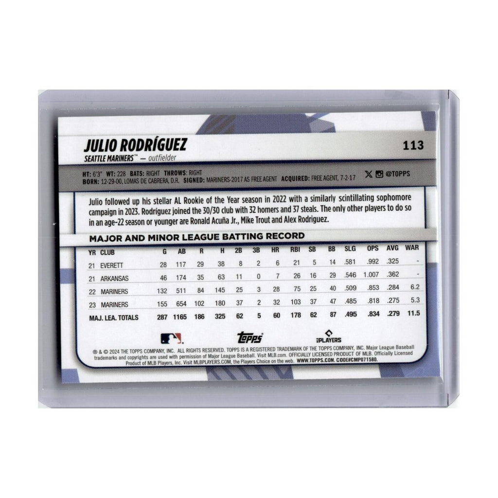 Julio Rodriguez 2024 Topps Big League #113 Seattle Mariners Baseball Card NM