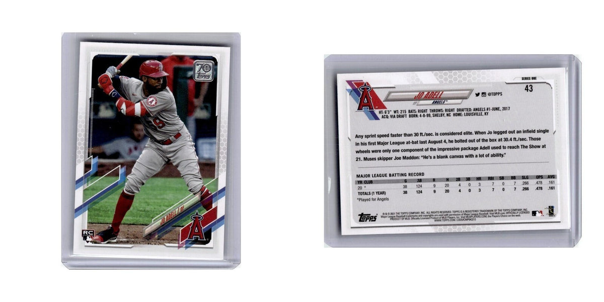 Jo Adell Rookie 2021 Topps #43 Los Angeles Angels Baseball Card NM