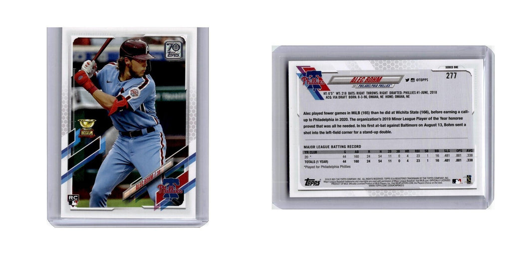Alec Bohm Rookie 2021 Topps #277 Philadelphia Phillies Baseball Card NM