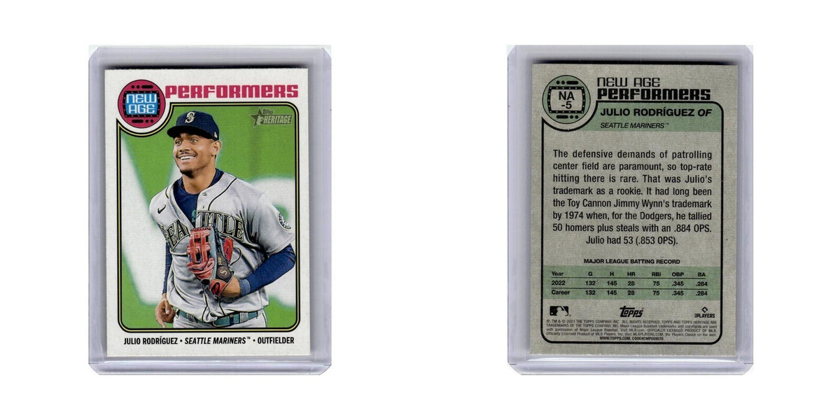 Julio Rodríguez 2023 Topps Heritage New Age #NA-5 Seattle Mariners NM
