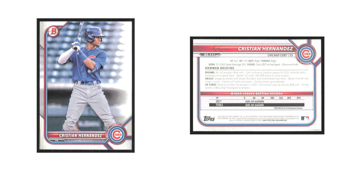 2022 Bowman Draft Cristian Hernandez Cubs #BD-111