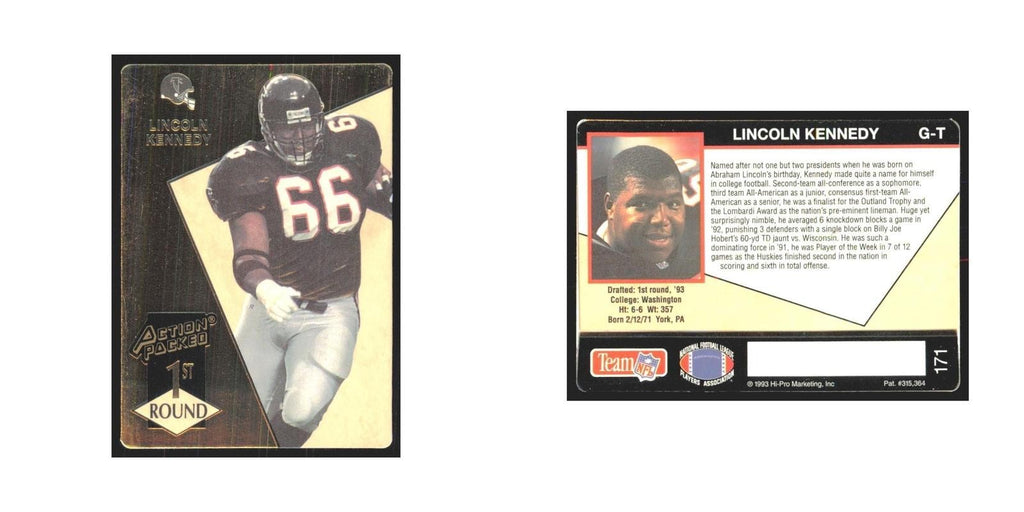 1993 Action Packed Lincoln Kennedy Falcons #171