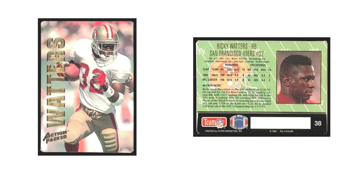1993 Action Packed Ricky Watters 49ers #38