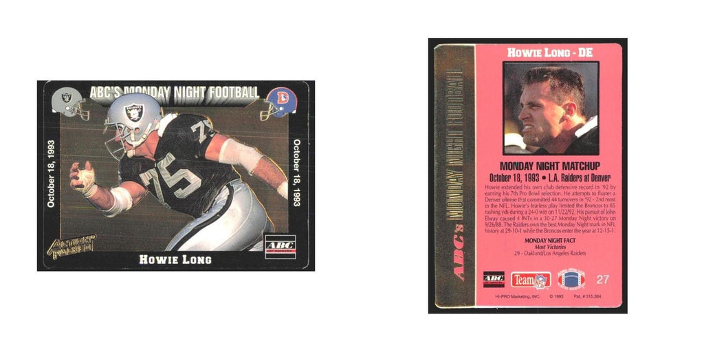1993 Action Packed Howie Long Los Angeles Raiders #27