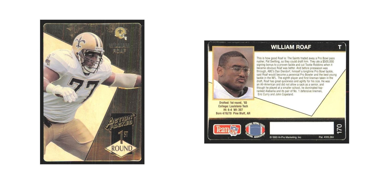 1993 Action Packed William Roaf Saints #170