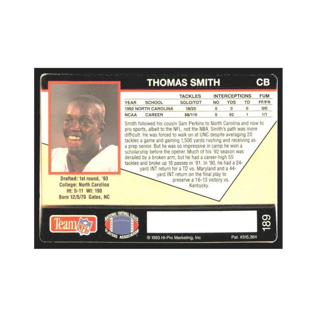 1993 Action Packed Thomas Smith Bills #189