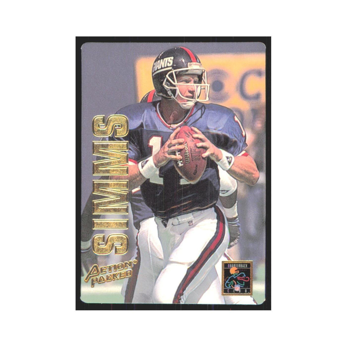 1993 Action Packed Phil Simms Giants #QB17